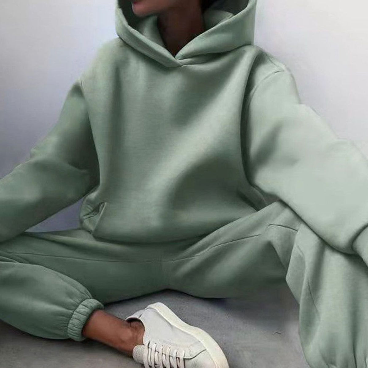 Women's Oversized Hoodie High-Waist Jogger Two-Piece Set