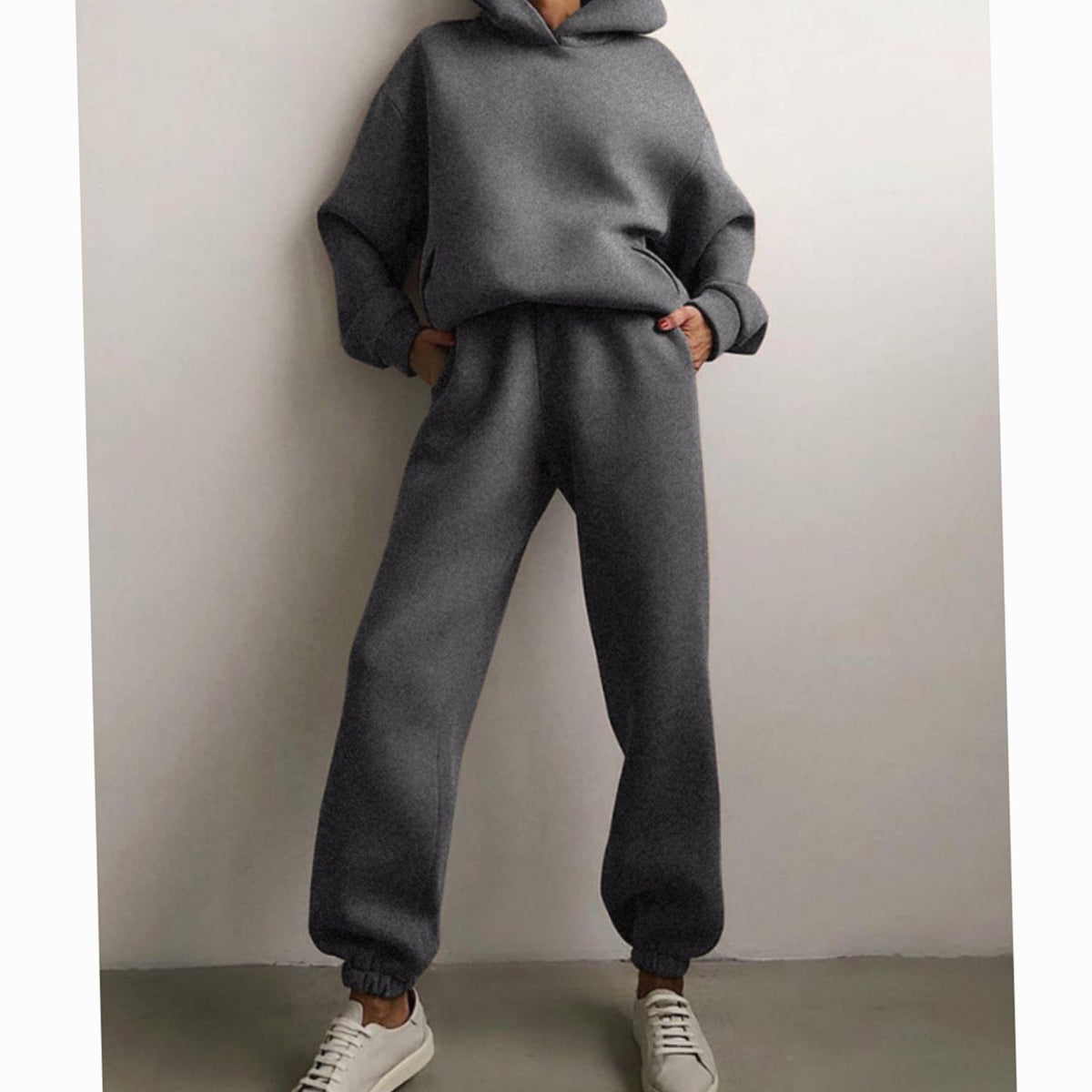 Women's Oversized Hoodie High-Waist Jogger Two-Piece Set