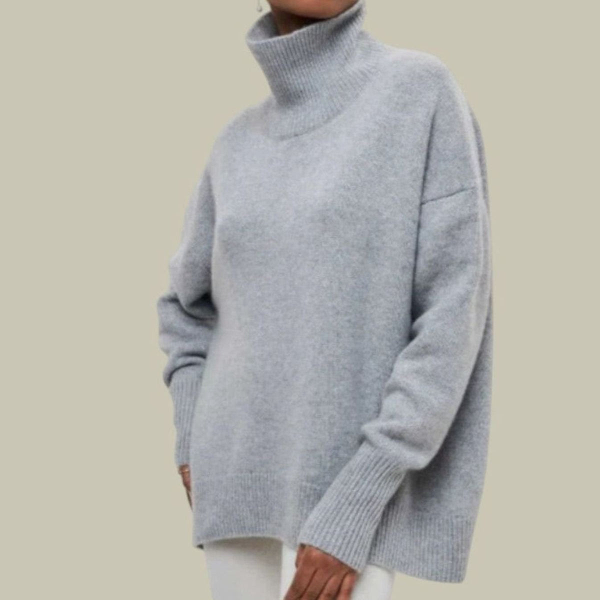 Women's Oversized Loose Fit Turtlenecks Cozy Knit Sweater