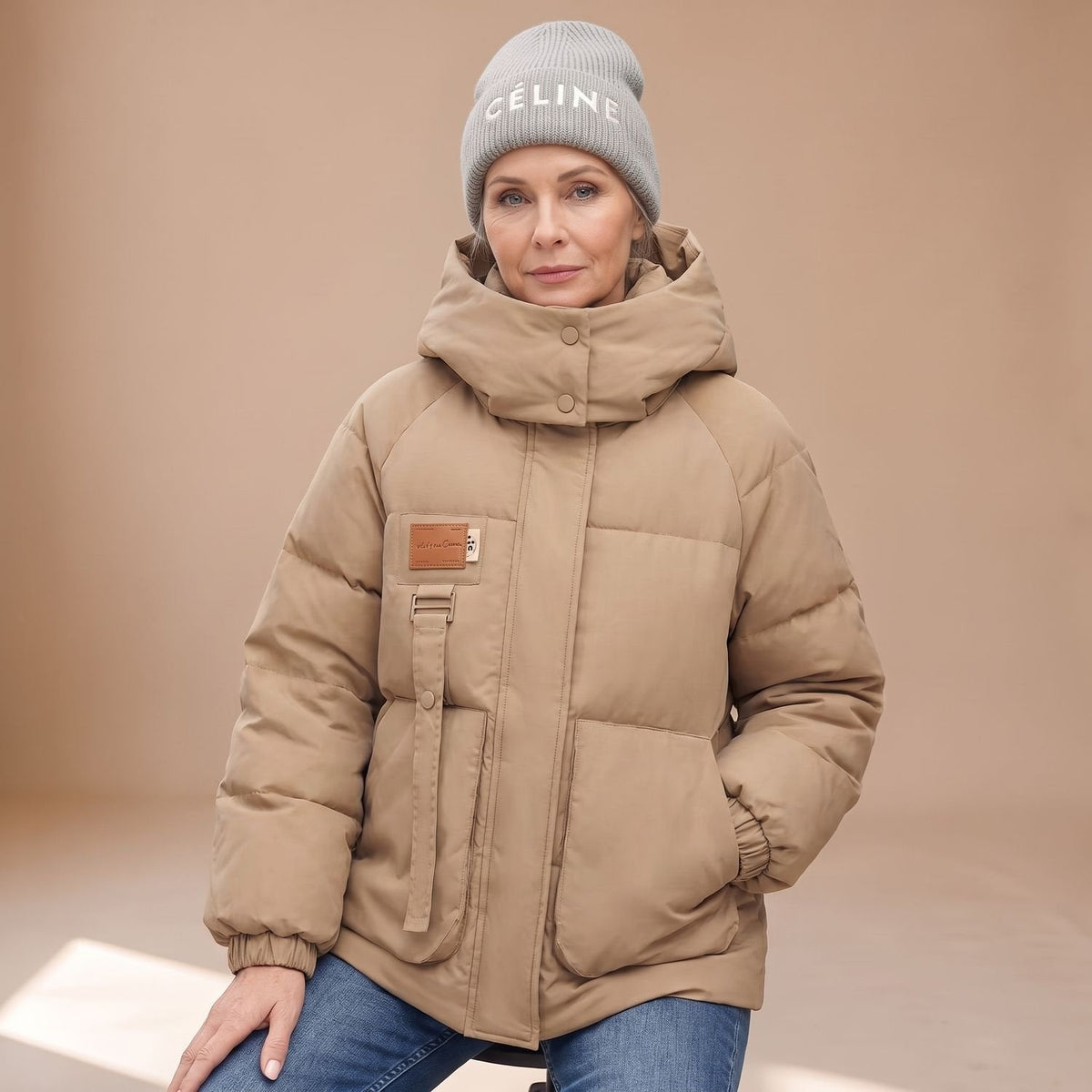 Evelyn | Women's Oversized Quilted Jacket Hooded Water-Resistant Puffer Coat