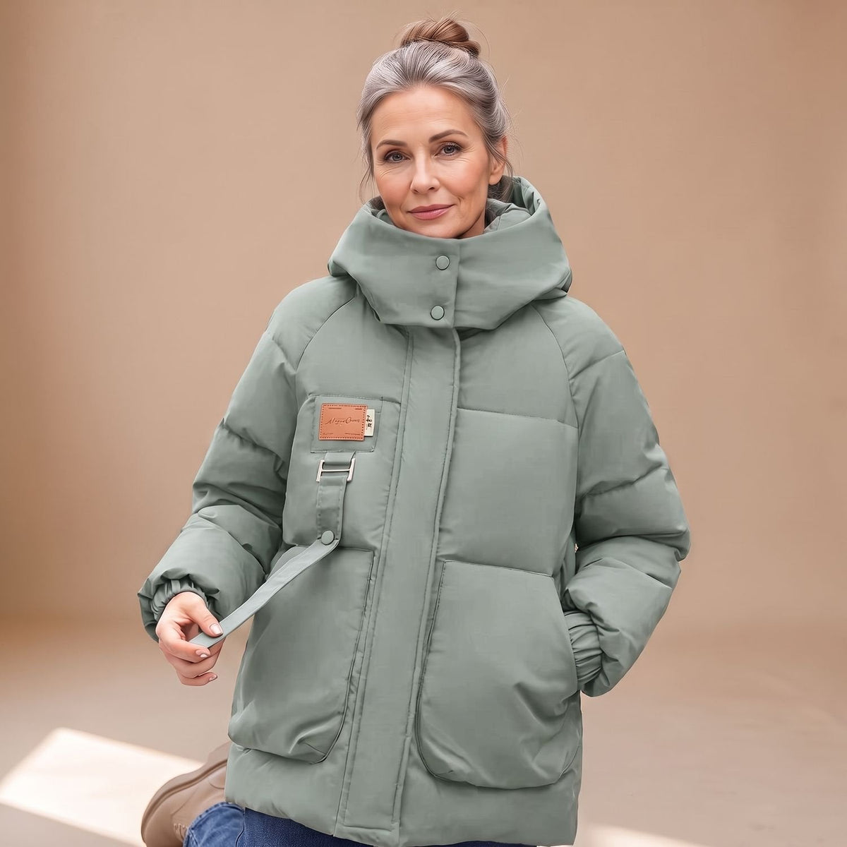 Evelyn | Women's Oversized Quilted Jacket Hooded Water-Resistant Puffer Coat