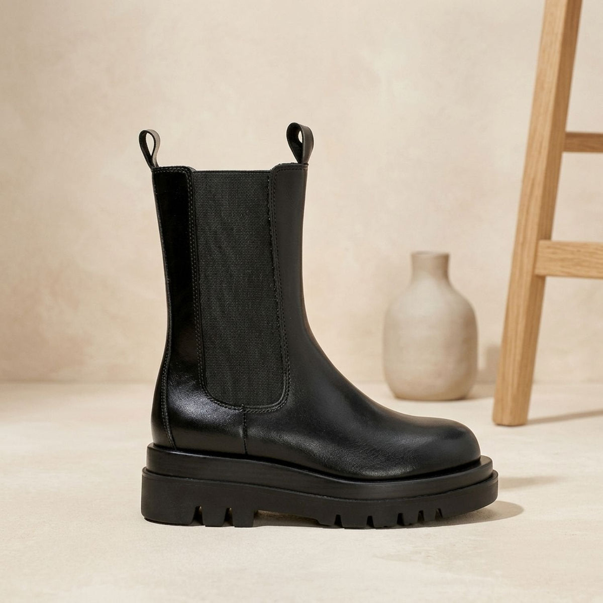 Aria | Women's Platform Chelsea Ankle Boots Chunky Lug Sole