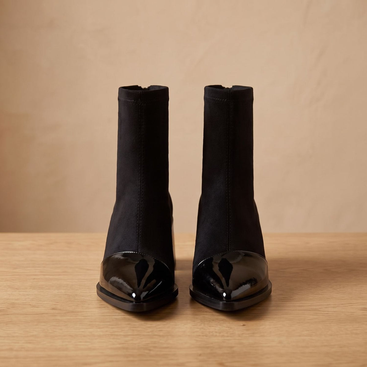 Harper | Women's Pointed-Toe Block-Heel Ankle Boots Side-Zip