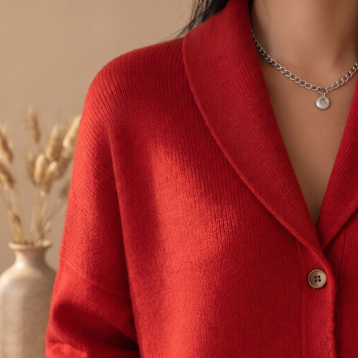 Layla | Women's Polo-Collar Button-Front Knit Cardigan