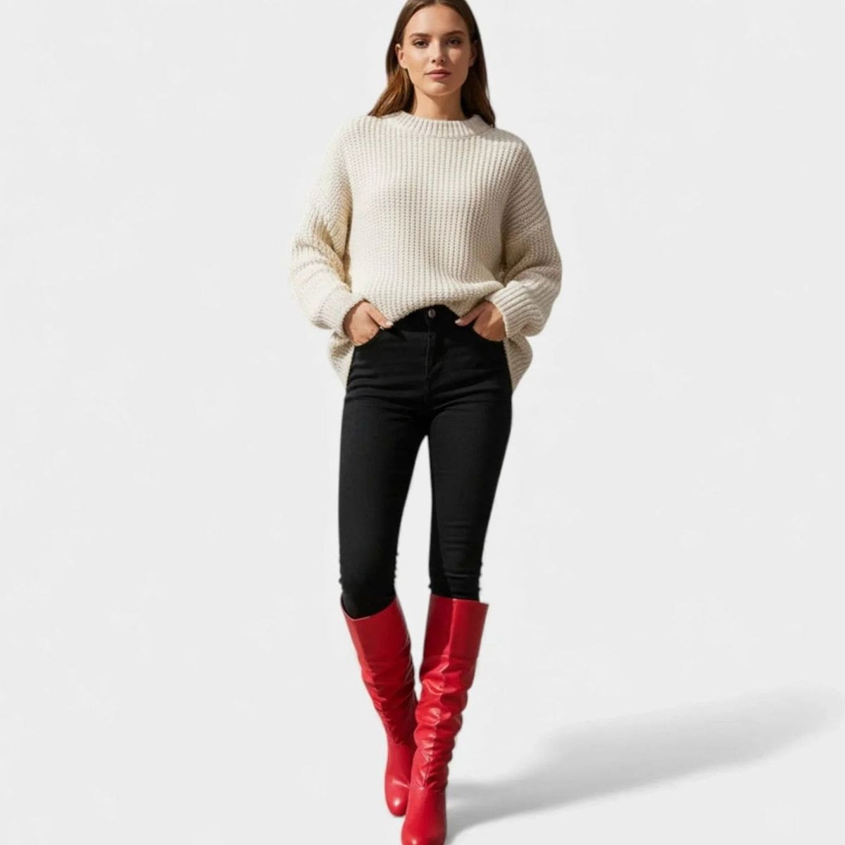 Layla | Women's Slouchy Mid-Calf Boots Low Block Heel Bow-Tie Detail