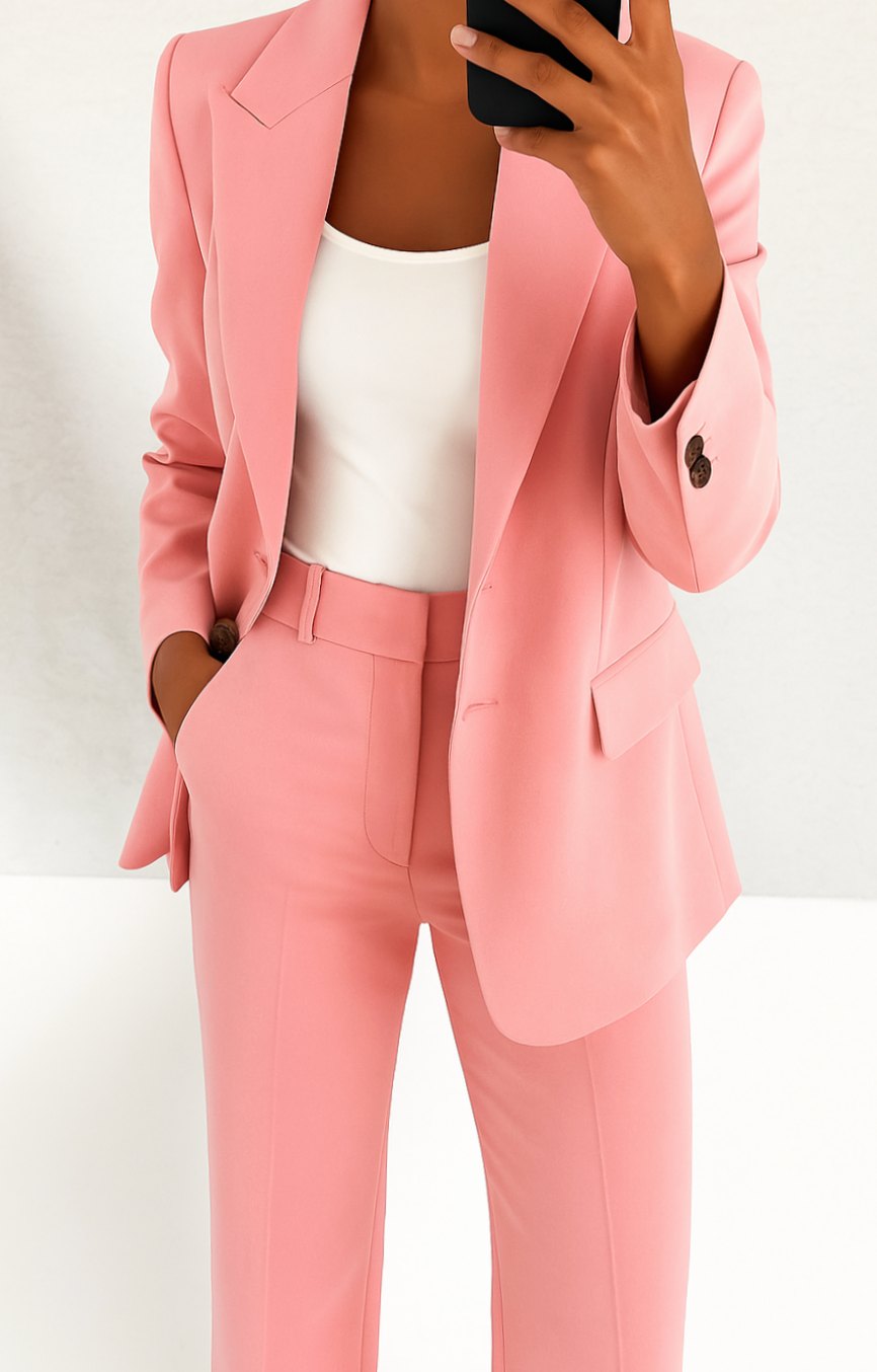 Women's Tailored Blazer Pant Suit Set Two-Piece
