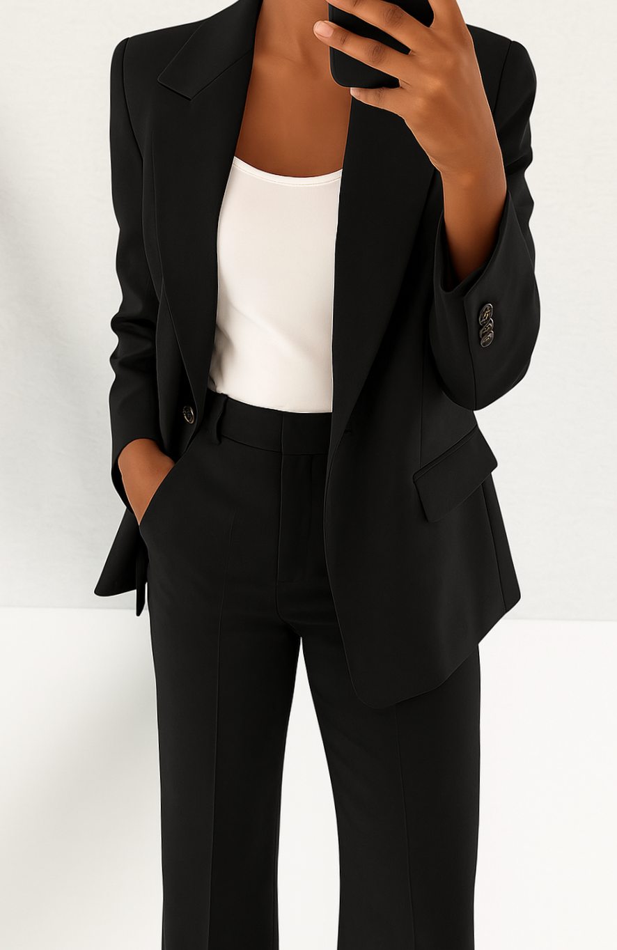 Women's Tailored Blazer Pant Suit Set Two-Piece