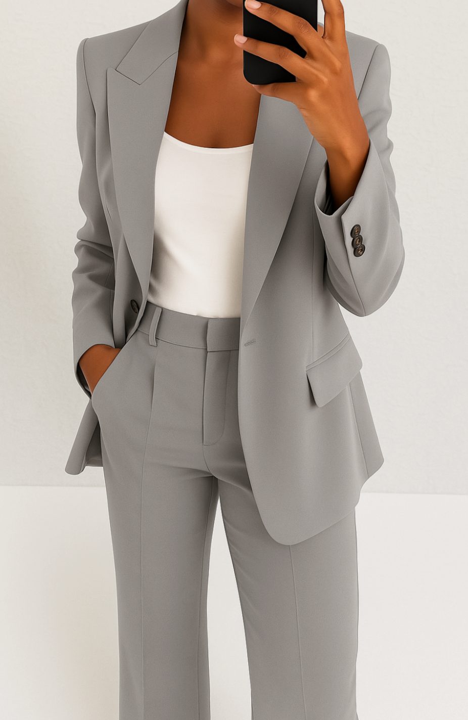 Women's Tailored Blazer Pant Suit Set Two-Piece