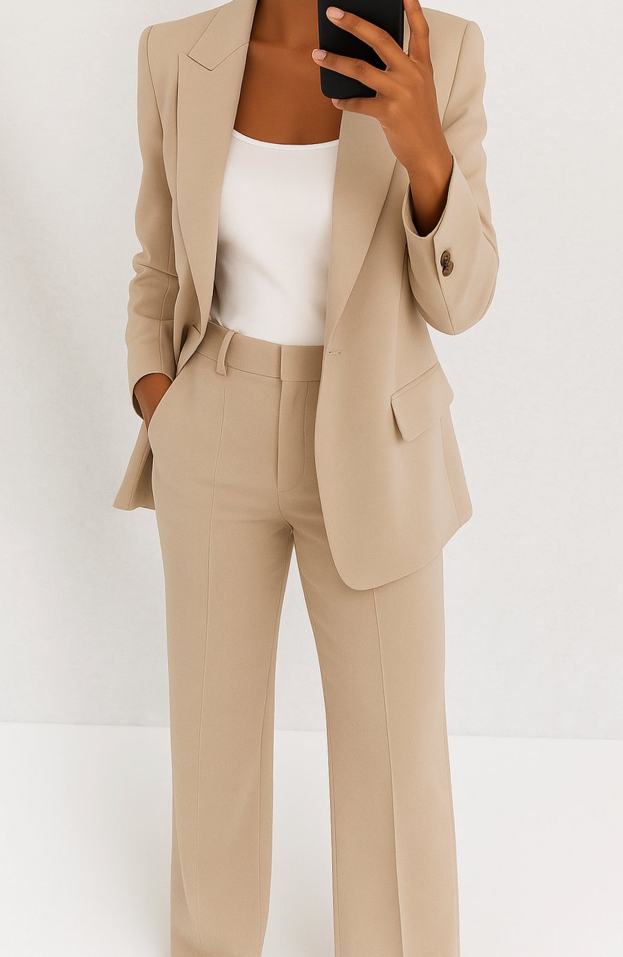 Women's Tailored Blazer Pant Suit Set Two-Piece