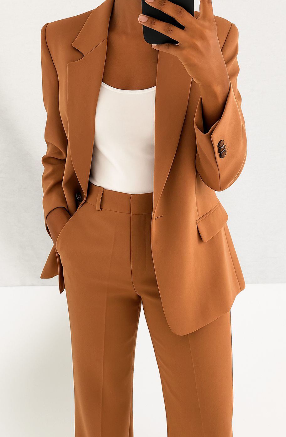 Women's Tailored Blazer Pant Suit Set Two-Piece