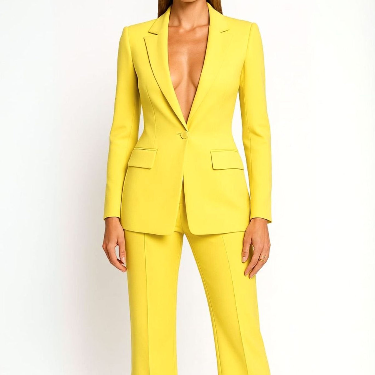 Women's Tailored Wide-Leg Blazer Suit Set