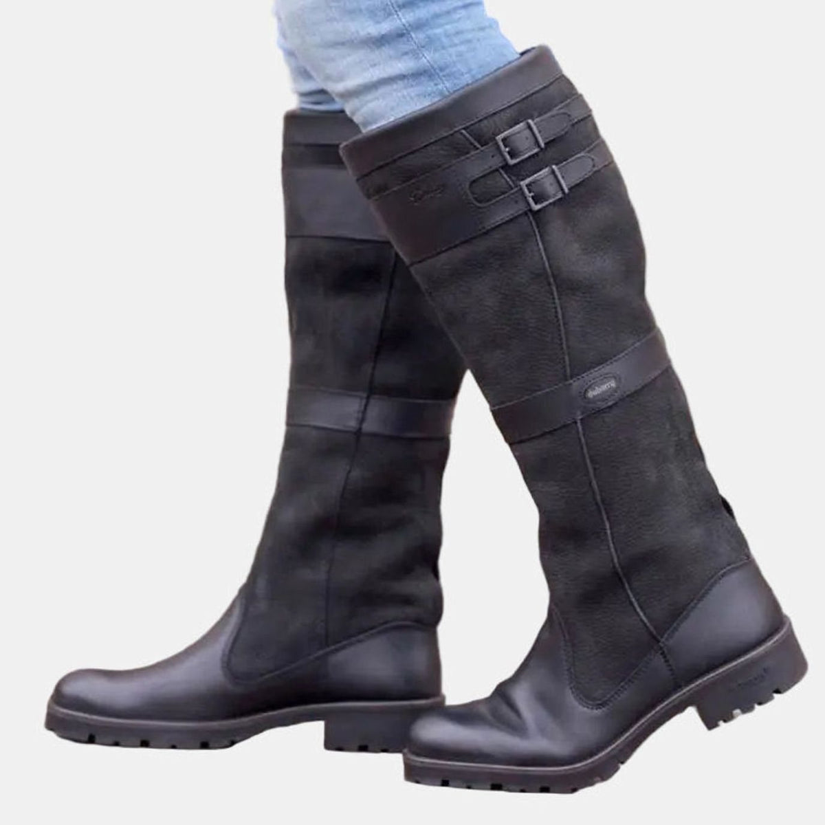 Amelia | Women's Tall Buckle-Strap Knee High Boots