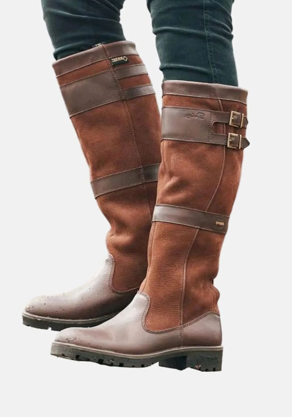 Amelia | Women's Tall Buckle-Strap Knee High Boots