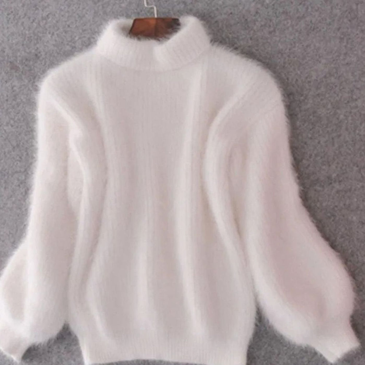 Women's Turtleneck Angora Loose-Fit Pullover Knit Sweater