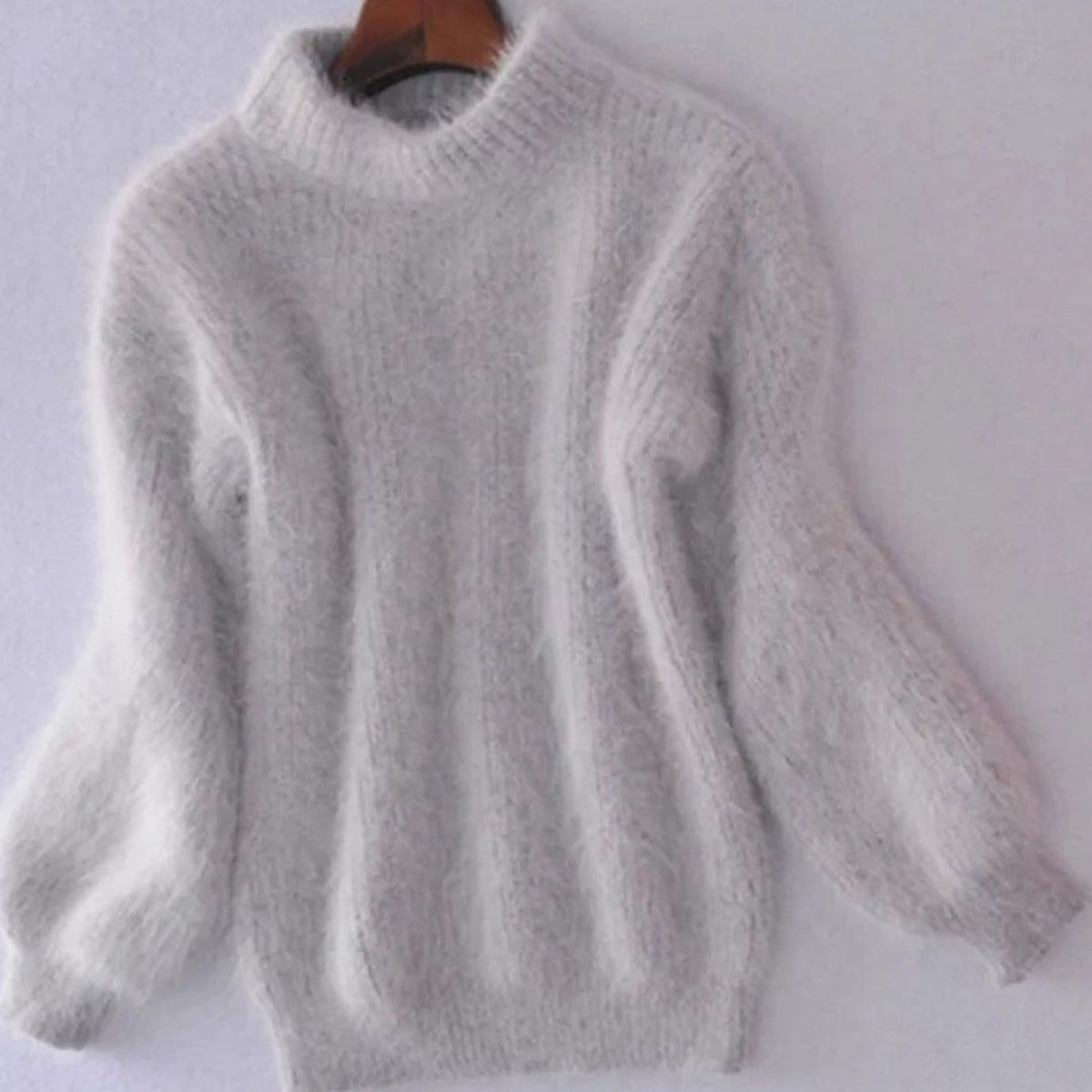 Women's Turtleneck Angora Loose-Fit Pullover Knit Sweater