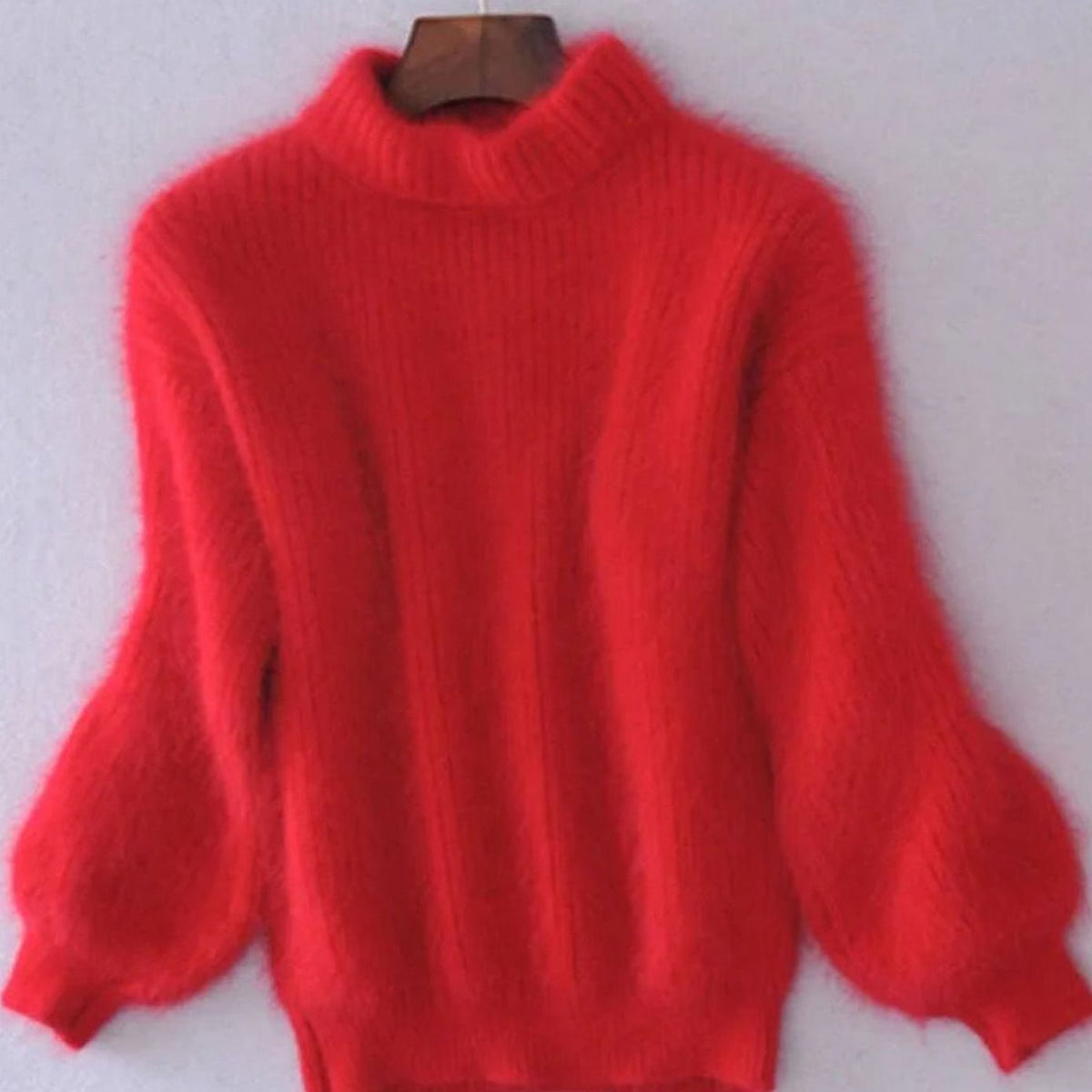 Women's Turtleneck Angora Loose-Fit Pullover Knit Sweater