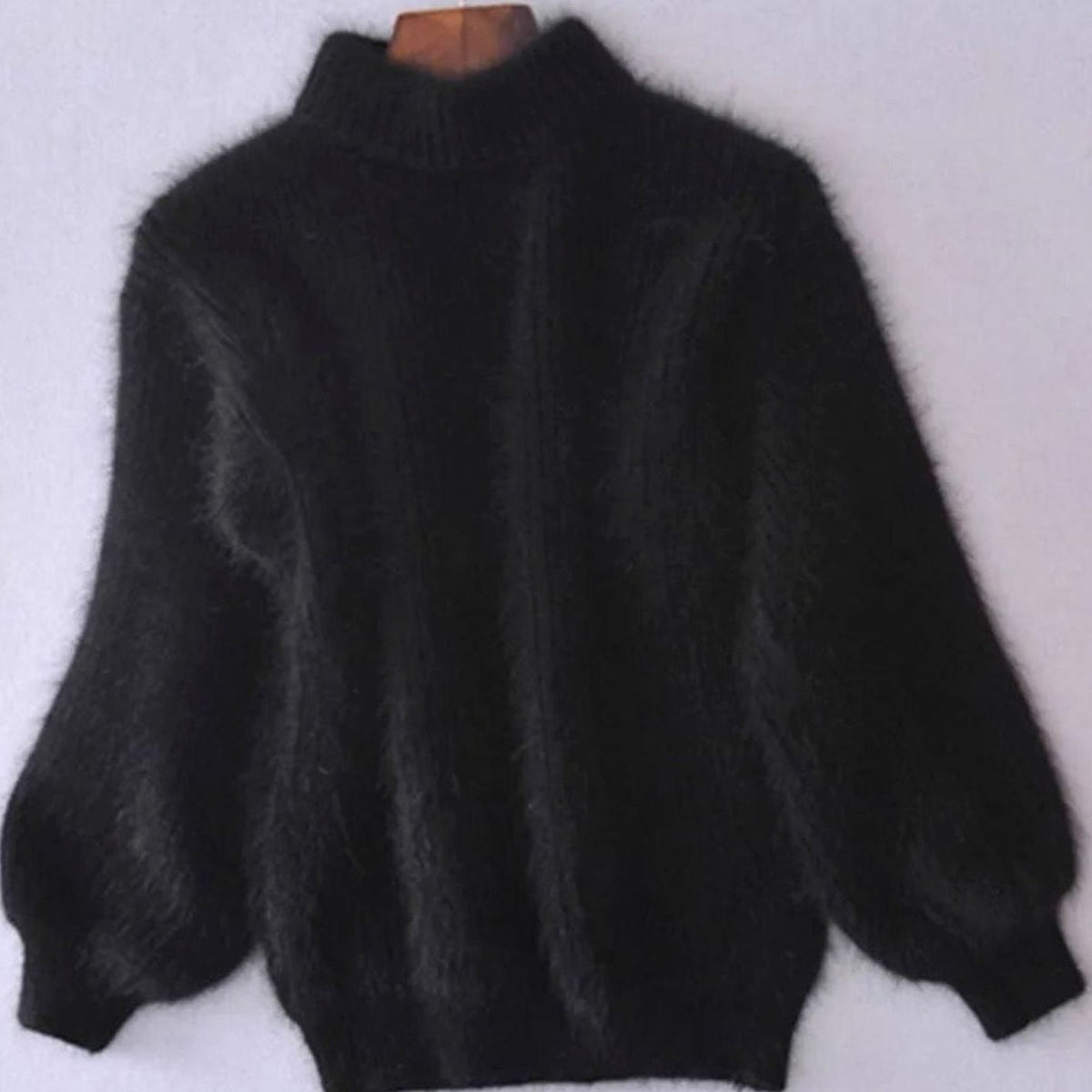 Women's Turtleneck Angora Loose-Fit Pullover Knit Sweater