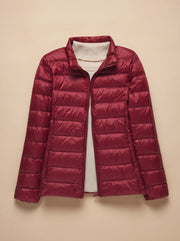 Burgundy Stand-Up Collar