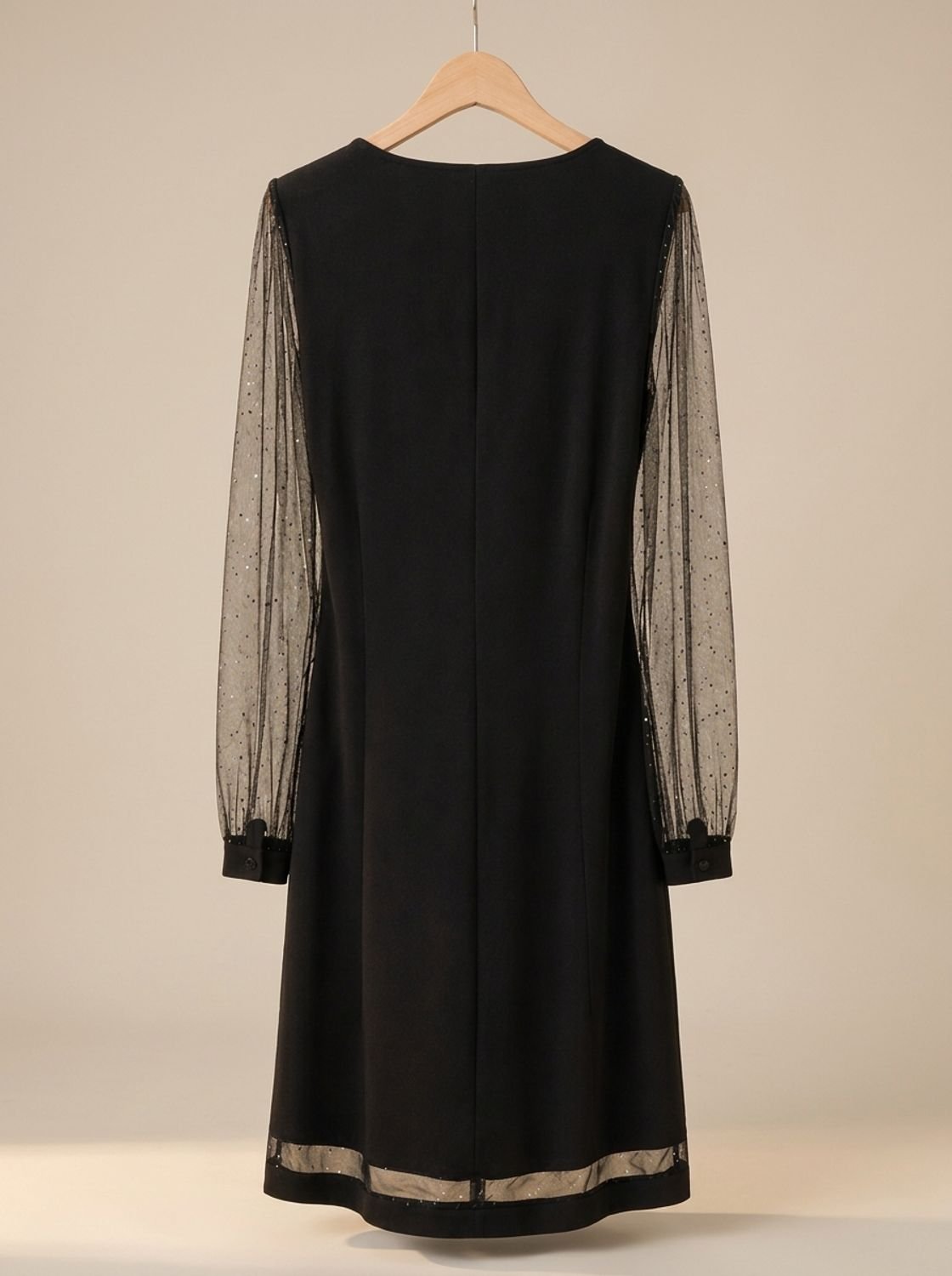 Scarlett | Women's V-Neck Glitter Mesh Sleeve Mini Christmas Party Dress