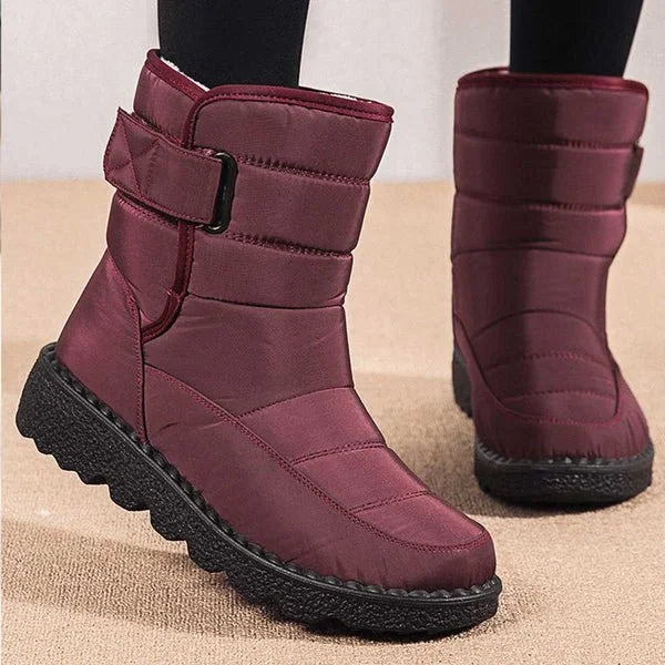 Women's waterproof boots winter snow quilted ankle