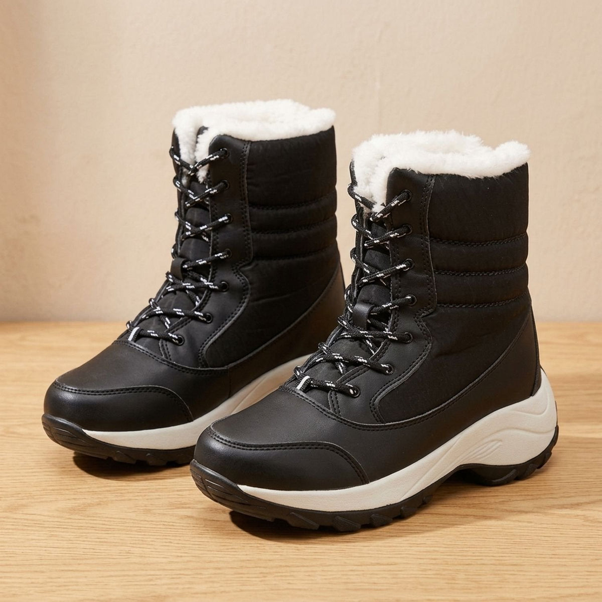 Amelia | Women's Waterproof Faux-Fur Lined Lace-Up Snow Boots