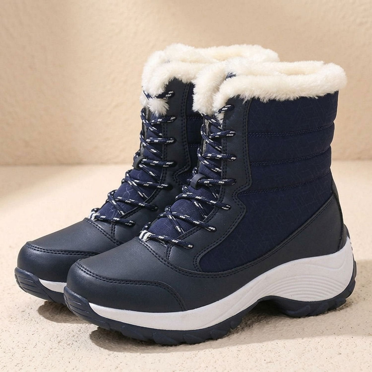 Amelia | Women's Waterproof Faux-Fur Lined Lace-Up Snow Boots