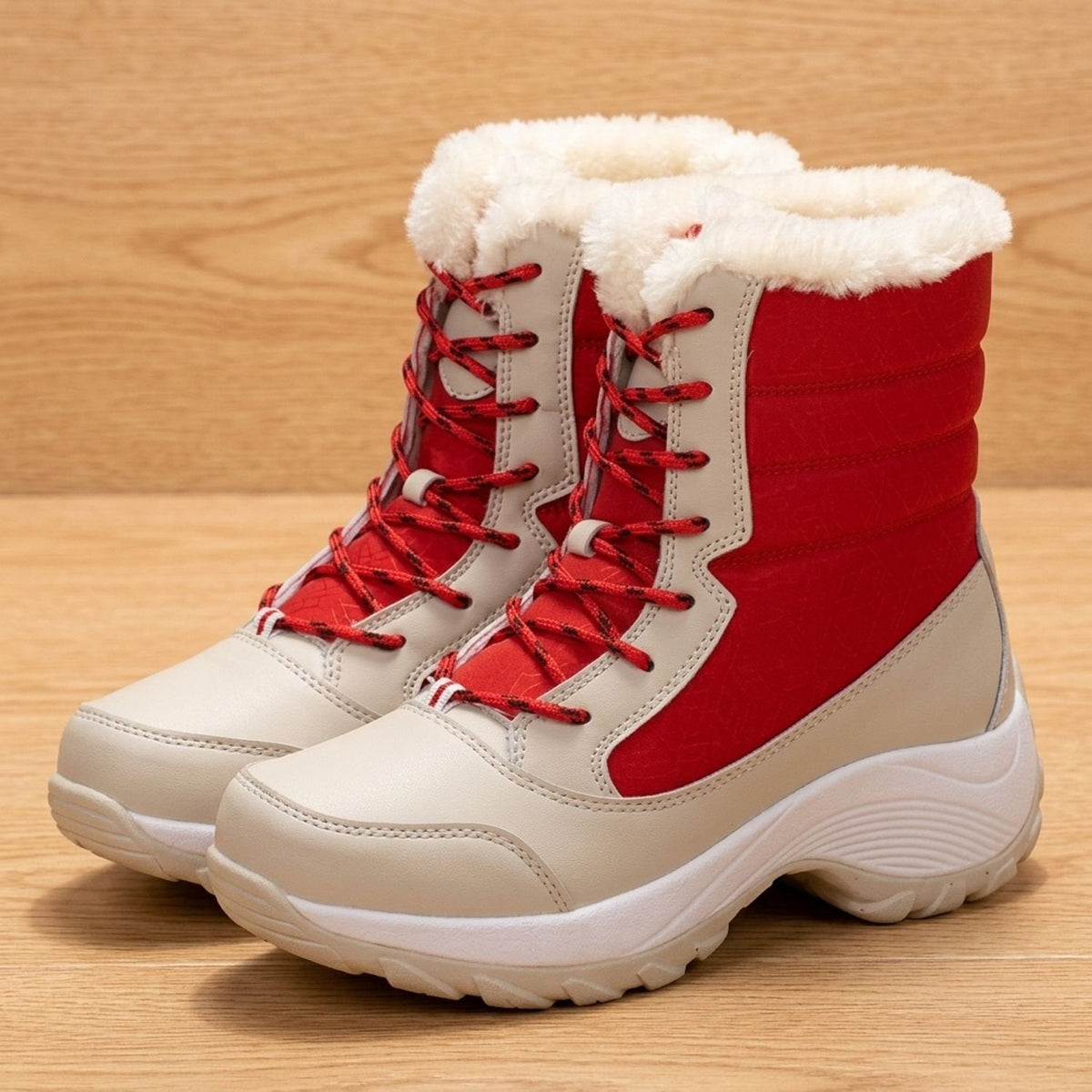 Amelia | Women's Waterproof Faux-Fur Lined Lace-Up Snow Boots