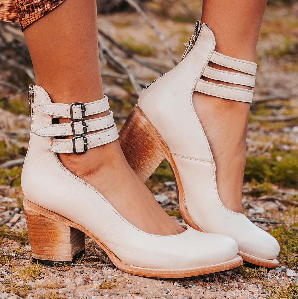 Women's Western-Style Buckle-Strap Pointed-Toe Ankle Boots