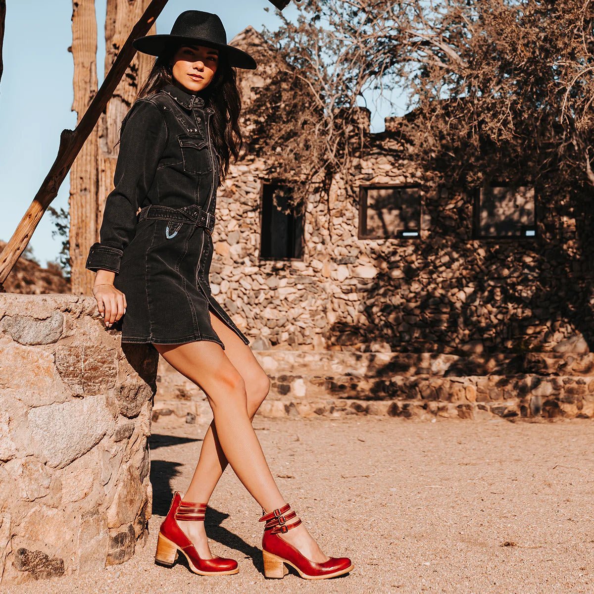 Women's Western-Style Buckle-Strap Pointed-Toe Ankle Boots