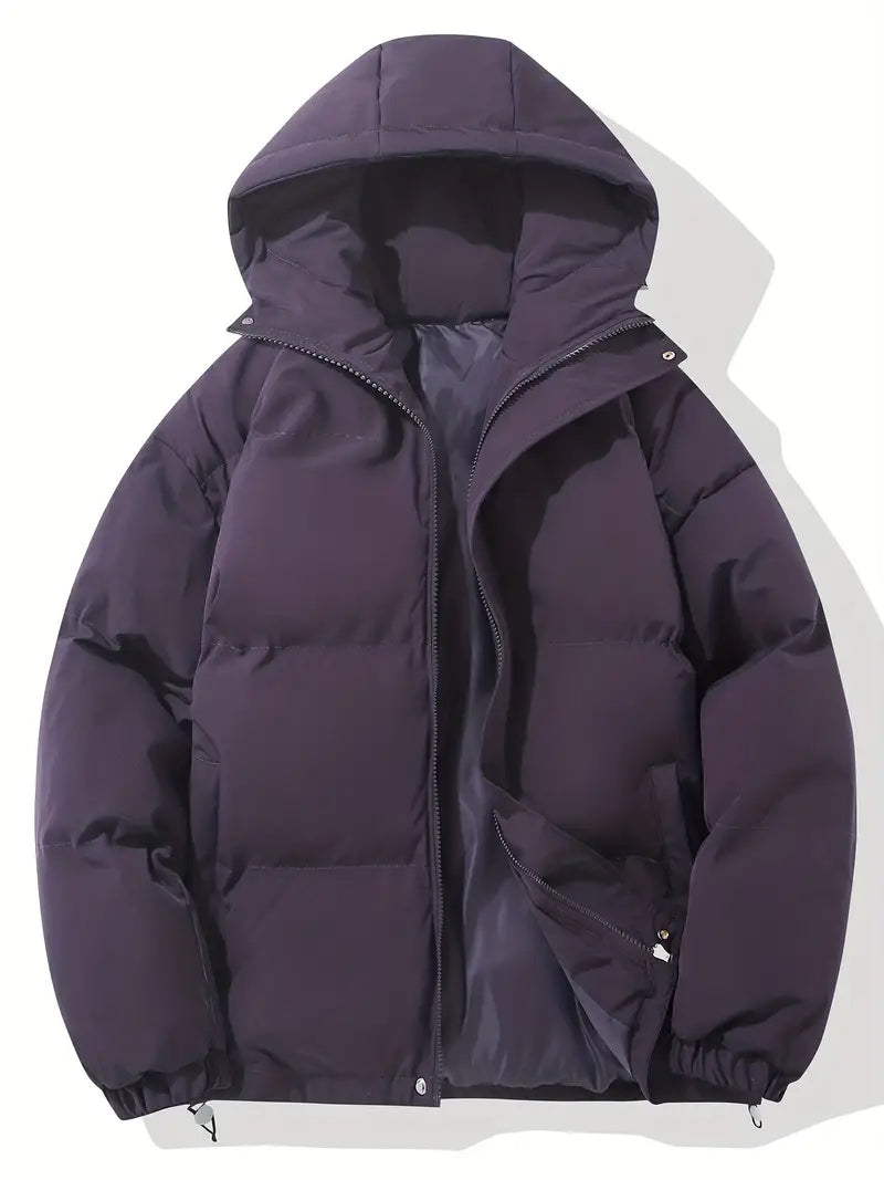 Women's Hooded Puffer Jacket, Quilted, Zip Front