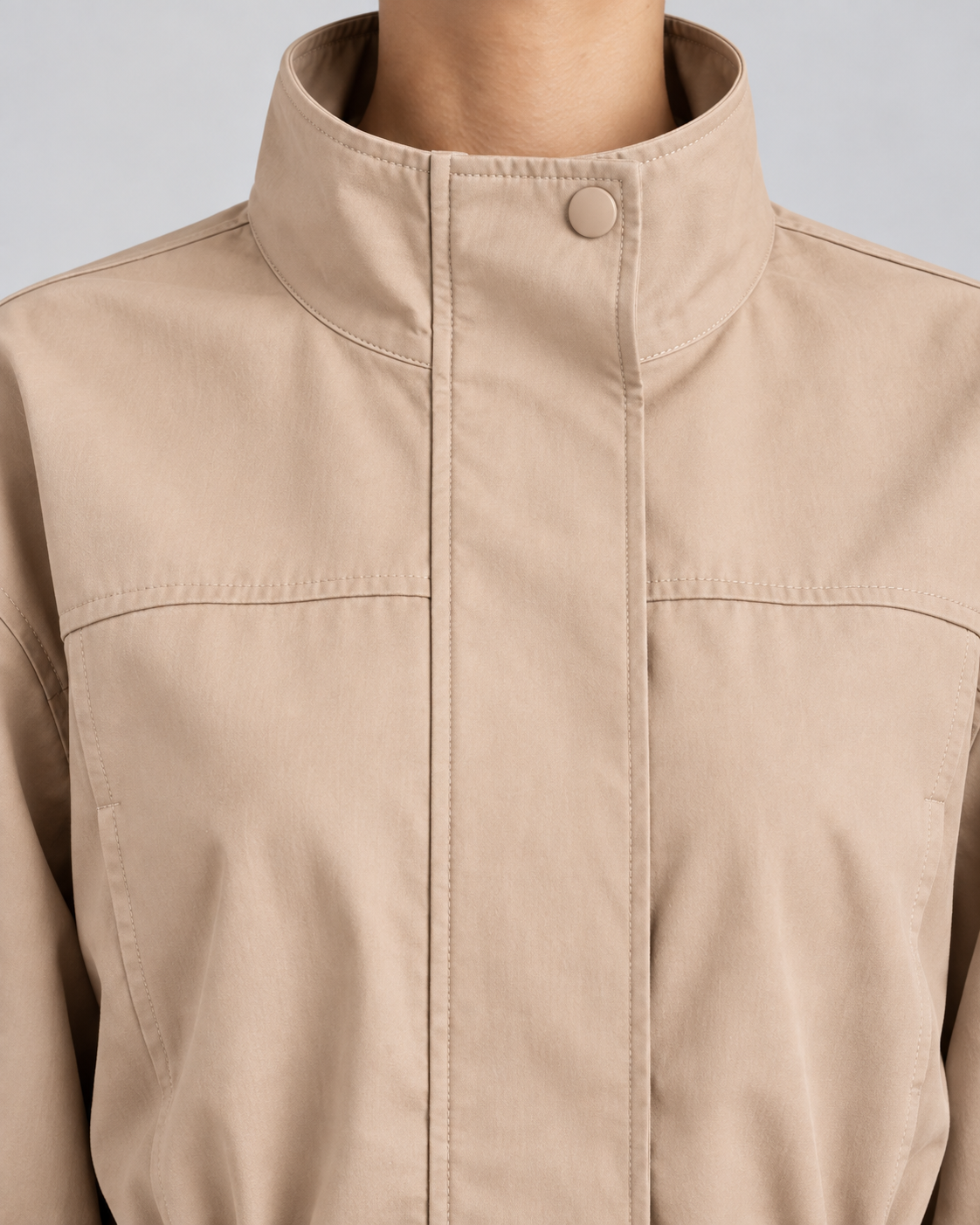 Women's Zip-Front Jacket - Drawstring Waist