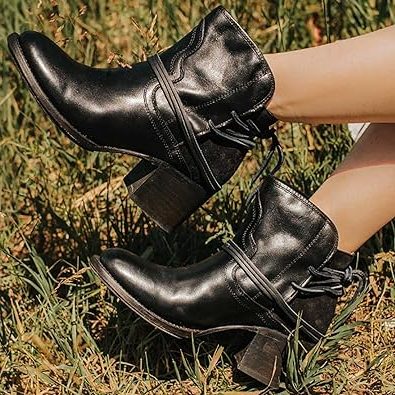Marina | Wraparound Lace-Up Block Heel Ankle Boots for Women