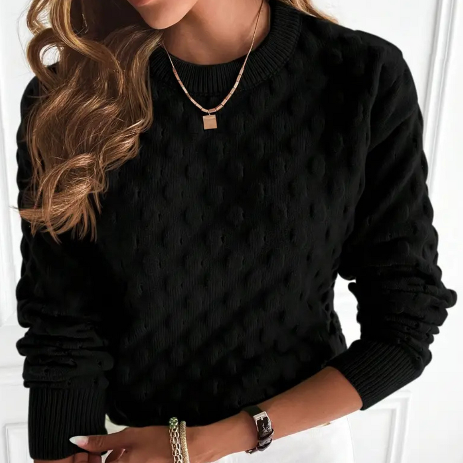 Women's Cashmere Cable Knit Sweater with Crew Neck