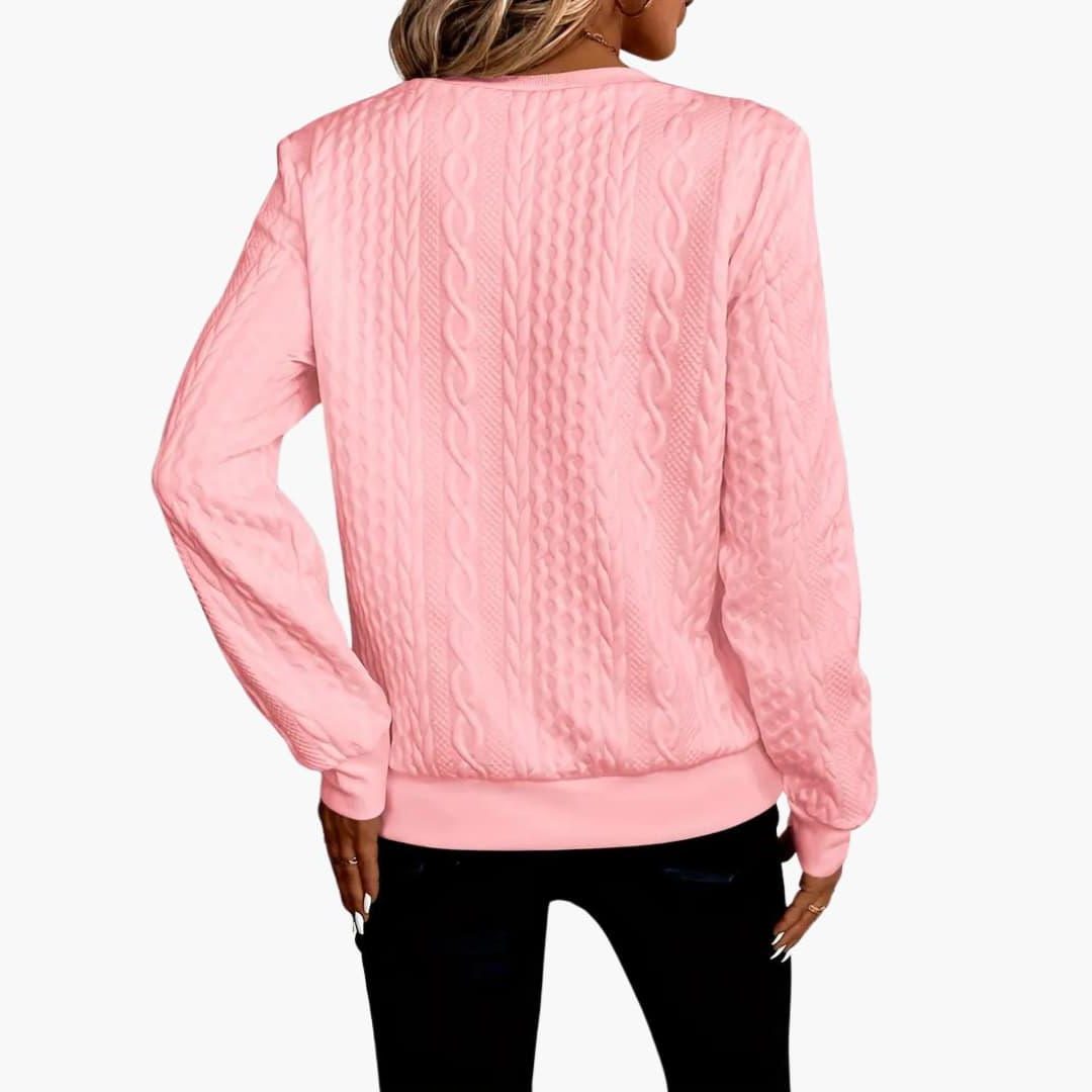Xenia | Cable Knit Half-Zip Sweater for Women