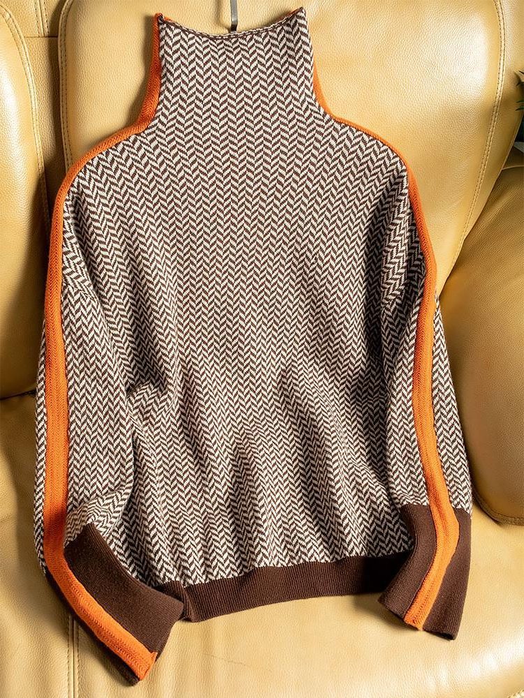 Yalena | Chevron Knit Sweater for Women