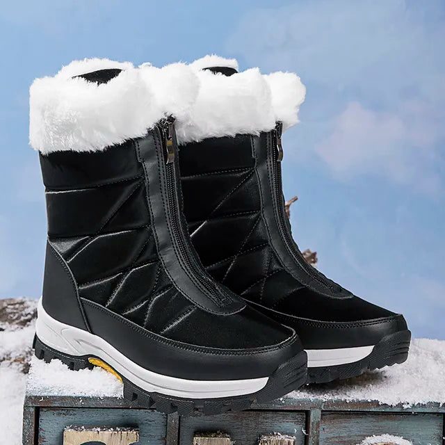 Zafira | Fur-Lined Winter Boots with Zip Closure for Women