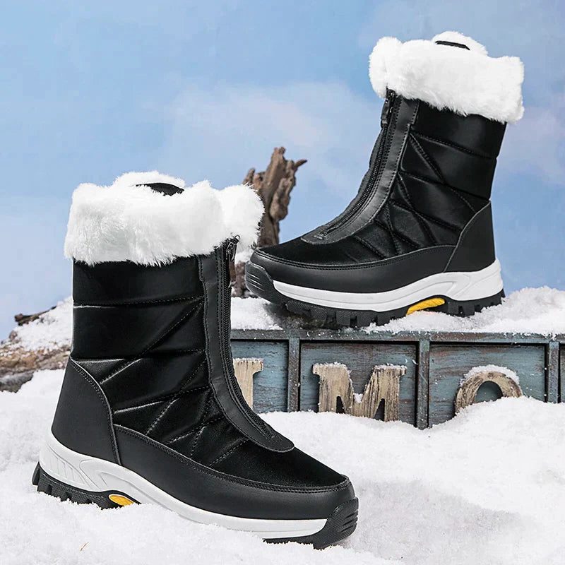 Zafira | Fur-Lined Winter Boots with Zip Closure for Women