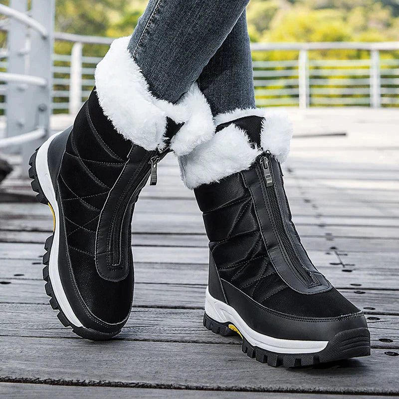 Zafira | Fur-Lined Winter Boots with Zip Closure for Women
