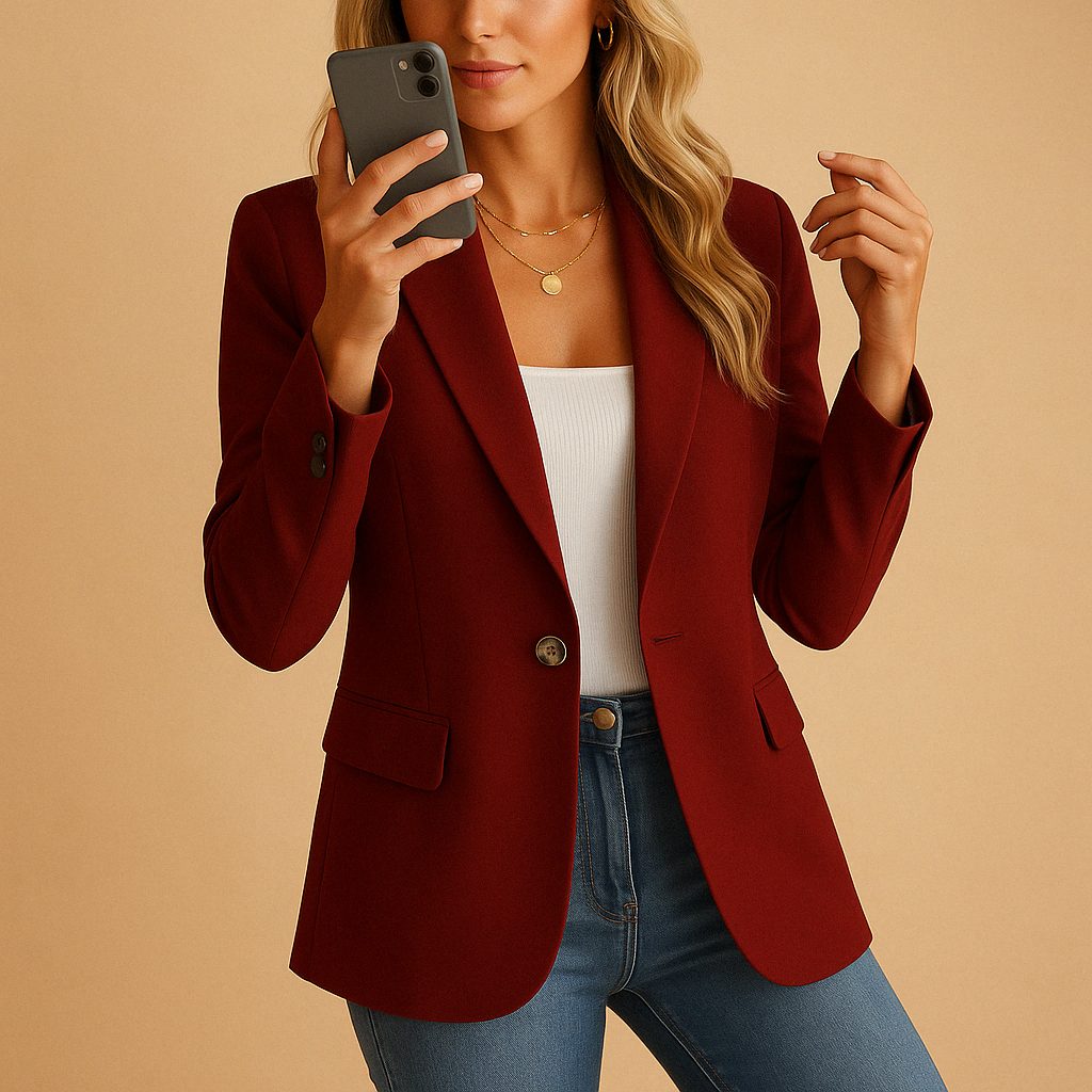Zaina | Tailored Blazer with Lapel Collar for Women
