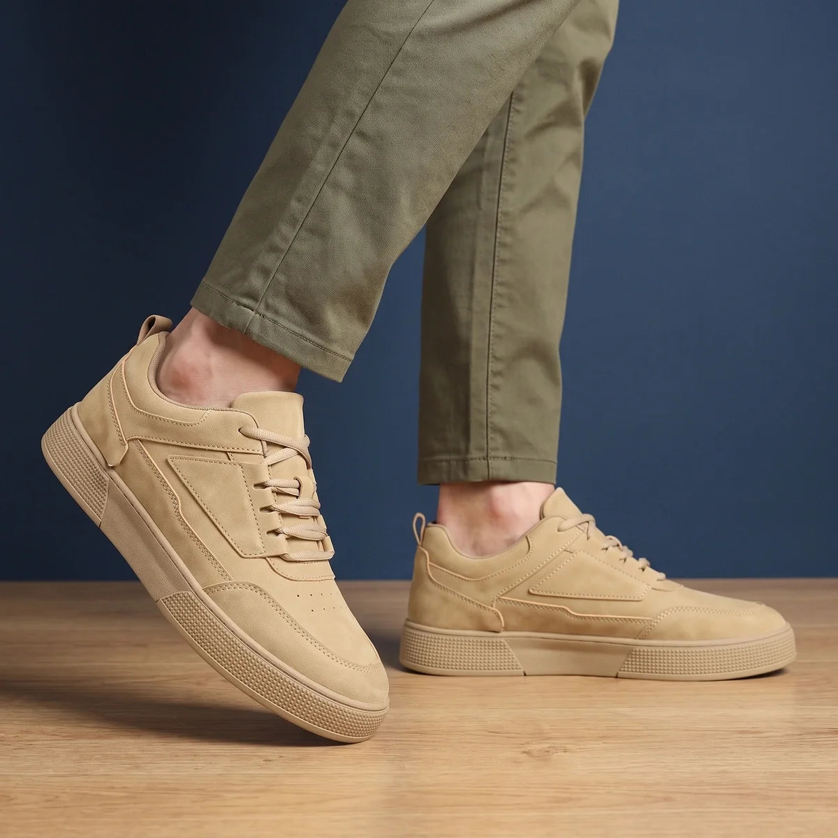 Zeno Cushioned Textured Low Top Sneakers