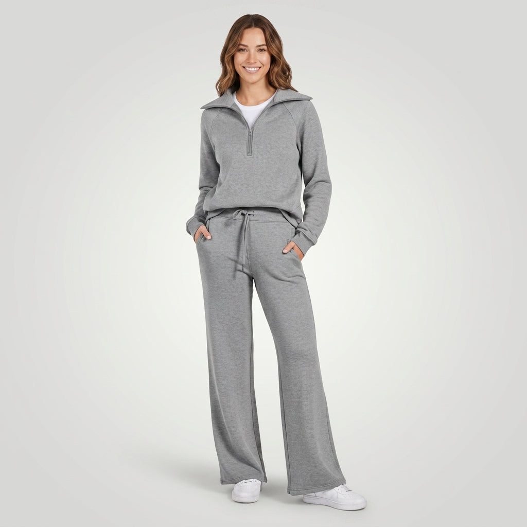 Asenka | Zip-Up Relaxed Fit Loungewear Set for Women