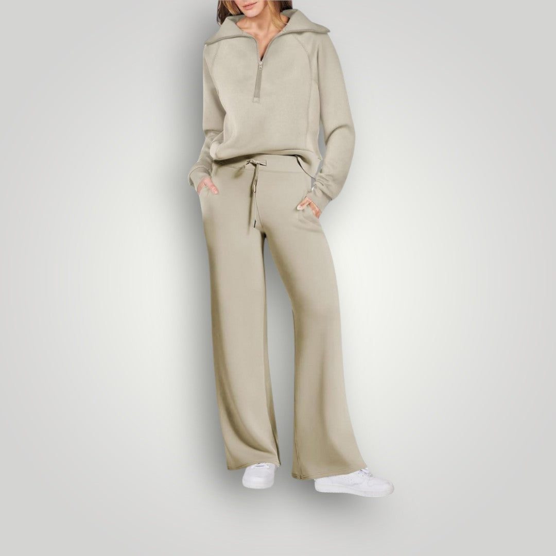 Asenka | Zip-Up Relaxed Fit Loungewear Set for Women
