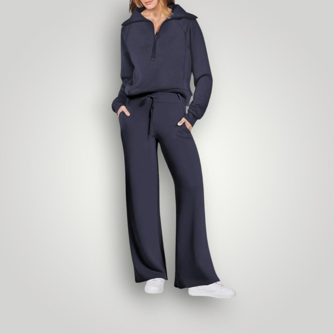 Asenka | Zip-Up Relaxed Fit Loungewear Set for Women