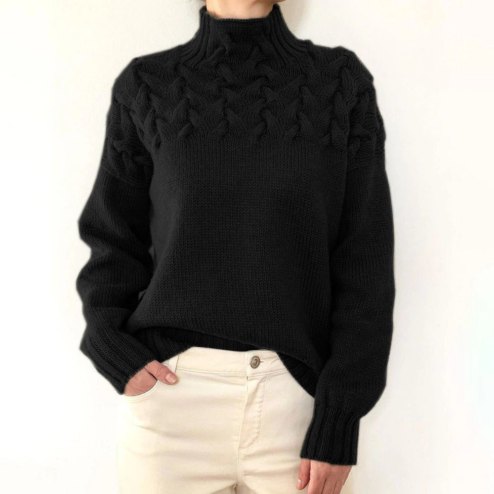 Women's Turtleneck Sweater | For Winter | Size S-3XL | Sky Blue, Dark Green, Red, Blue, Grey, Light Pink and 7 more